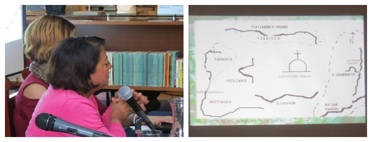 Ponencia de una de las autoras del libro la licenciada Esmeralda Herrera. Fotografías de Carolina Guadalupe Rodríguez Rascón.